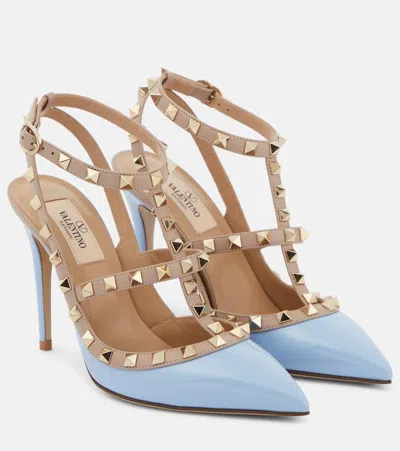 Valentino Garavani Rockstud Patent Leather Pumps In Multi