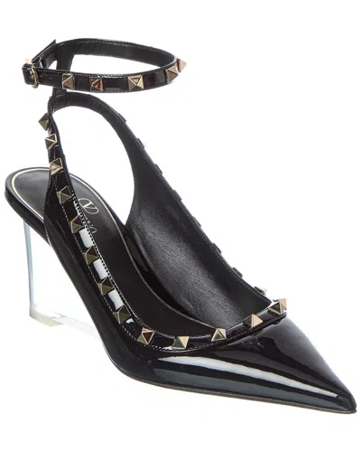 Valentino Garavani Valentino Rockstud Patent Pump In Black