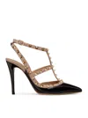 Valentino Rockstud Patent Pumps With 100mm Straps