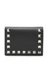 Valentino Rockstud Pebbled Wallet In Pattern