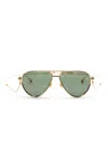 Valentino Rockstud Pilot-frame Sunglasses In 金色