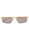 Valentino Rockstud Pilot-frame Sunglasses In Gold