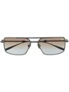Valentino Rockstud Pilot-frame Sunglasses In Schwarz