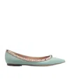 Valentino Rockstud Pointed Ballet Shoes In Multicolor