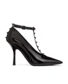 Valentino Rockstud Pointed High Heels In Black