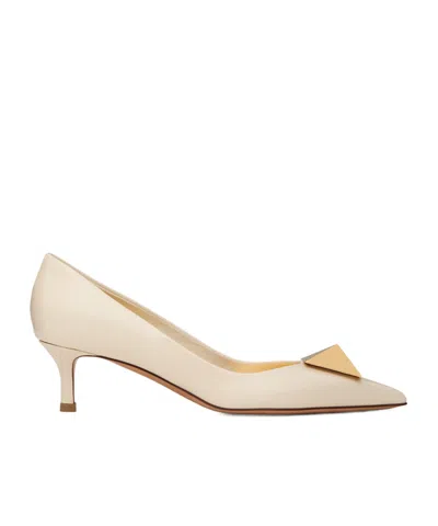 Valentino Garavani Rockstud Pointed-toe Mules In Nude