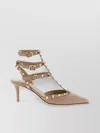 Valentino Rockstud Pointed Toe Stiletto Heel Pumps In White