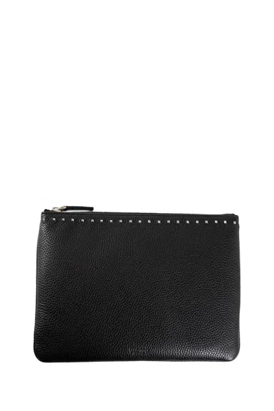 Valentino Garavani Rockstud Pouch In Black