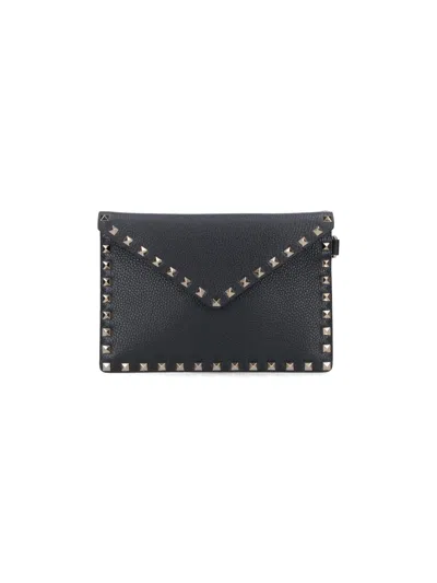 Valentino Garavani 'rockstud' Pouch In Black