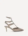 Valentino Studded Geometric Toe Leather Stiletto Pumps