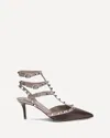 Valentino Rockstud 65 Two-tone Leather Pumps In Brown