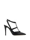 Valentino Studded Leather Decollete Pumps In Black