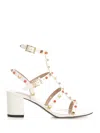 Valentino Rockstud Caged Ankle-strap Leather Sandals