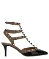 Valentino Studded Leather Stiletto Pumps In Black