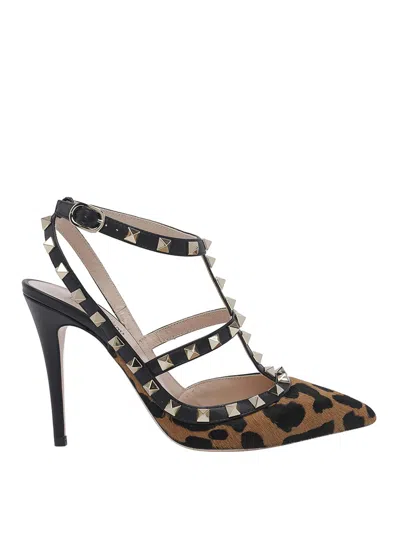 Valentino Garavani Leopard Print Rockstud Pumps In Animal Print