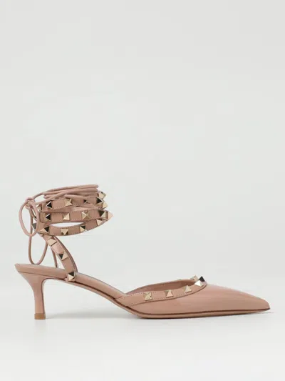 Valentino Garavani Rockstud Pumps In Patent Leather With Studs In Pink