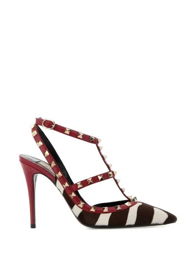 Valentino Garavani Rockstud Pumps In Pony-effect Calfskin 100mm In Multi