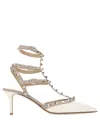 Valentino 65mm Rockstud Patent Leather Pumps In Pink