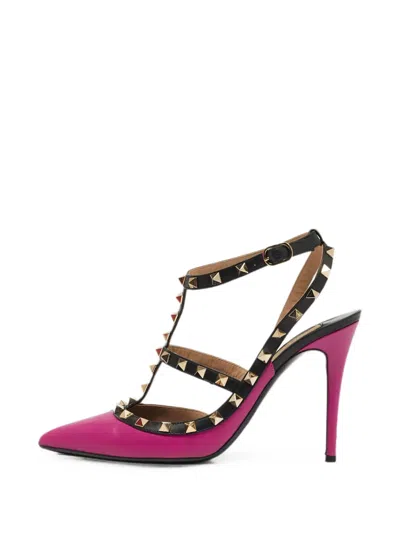 Pre-owned Valentino Garavani Rockstud Pumps In Pink