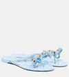 Valentino Studded Bow Thong Sandals With Lace Sole