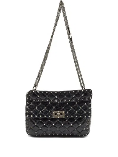Pre-owned Valentino Garavani Rockstud Quilted Leather Shoulder Bag