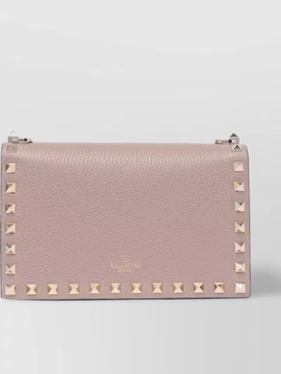 Valentino Garavani Rockstud Rectangular Crossbody Bag In Gold