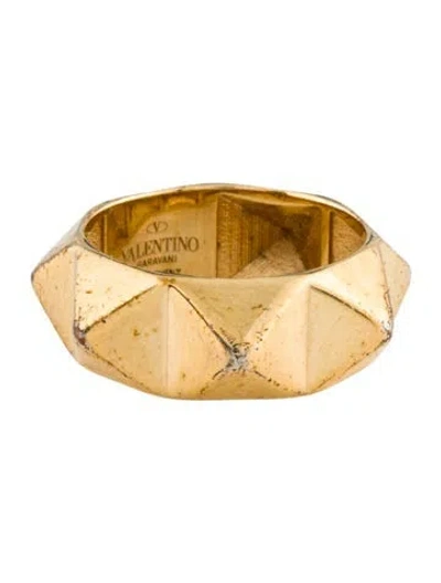 Pre-owned Valentino Garavani Rockstud Ring In Multi