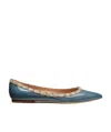 Valentino Rockstud Riveted Ballet Flats In Multicolor