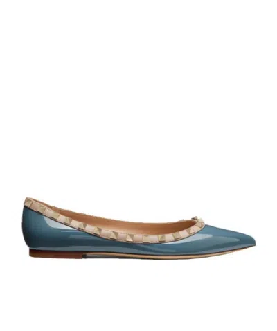 Valentino Garavani Rockstud Riveted Ballet Flats In Multicolor