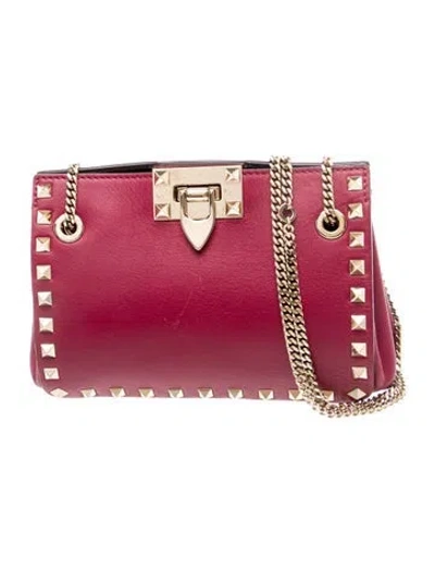 Pre-owned Valentino Garavani Rockstud Rockstud Shoulder Bag In Pink