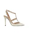 Valentino Rockstud 65 Patent Leather Pumps In Nude