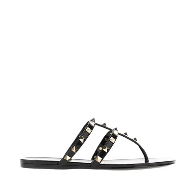 VALENTINO GARAVANI 'ROCKSTUD' RUBBER SLIDES