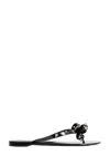 Valentino Garavani Mini Bow Sandals With Platinum-finish Studs In White