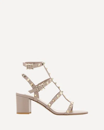 Valentino Garavani Rockstud Sandals In Neutral