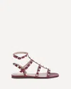 Valentino Rockstud Sandals In Red