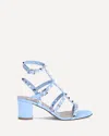 Valentino Rockstud Sandals In Blue