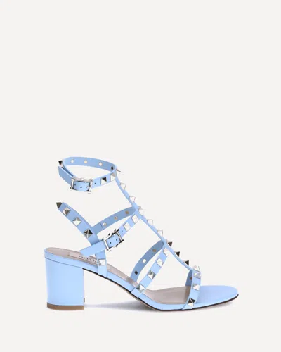 Valentino Garavani Rockstud Sandals In Blue