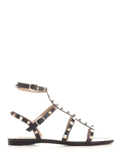 VALENTINO GARAVANI ROCKSTUD SANDALS BLACK