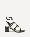 Valentino Garavani Rockstud 60 Leather Sandals In Black