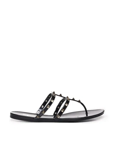 Valentino Garavani Rockstud Sandals In Black