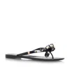 Valentino Heel Sandals With Bow Accent And Studded Embellishments In Black