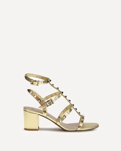 Valentino Garavani Rockstud Sandals Laminated Leather In Multi