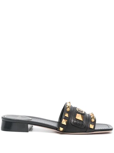 Valentino Garavani Rockstud Sandalen In Black