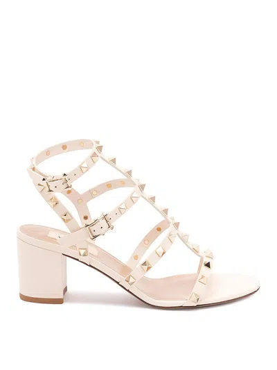 Valentino Garavani Rockstud Sandals In Gray