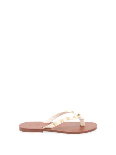 Valentino Garavani `rockstud` Sandals In White