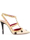 Valentino Rockstud Sequin-embroidered Heeled Pumps In Multi