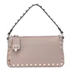Valentino Rockstud Small Grainy Leather Crossbody In Pink
