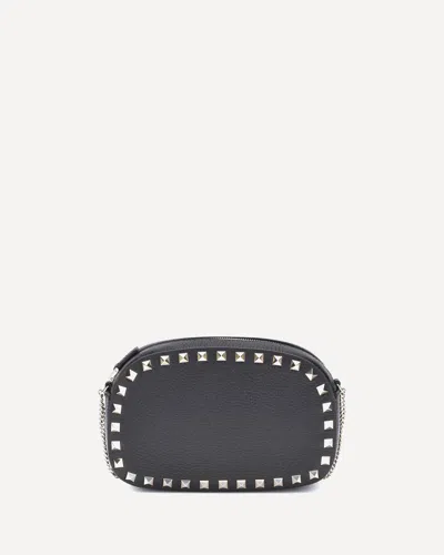 Valentino Garavani Rockstud Shoulder Bag In Black