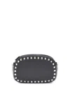 Valentino Womens Rockstud Leather Mini Crossbody Bag Nero In Black