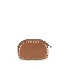 Valentino Rockstud Mini Grainy Leather Crossbody In Brown